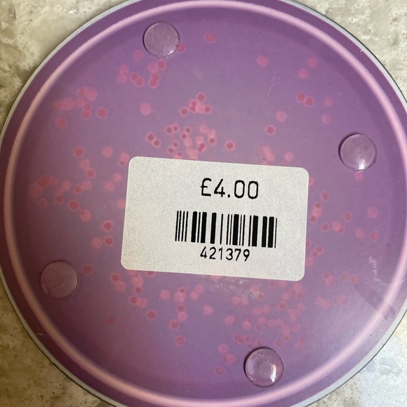 3 purple glass coasters, molecular design - Picture 3 of 3